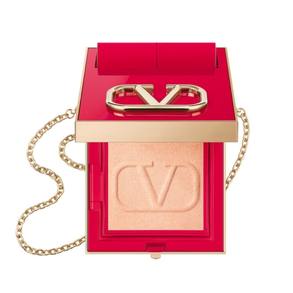 New! Valentino Beauty  GO-CLUTCH REFILLABLE COMPACT POWDER & Minirosso